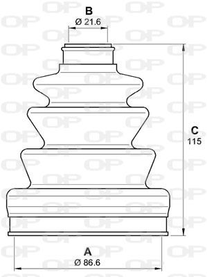 OPEN PARTS gofruotoji membrana, kardaninis velenas SJK7056.00